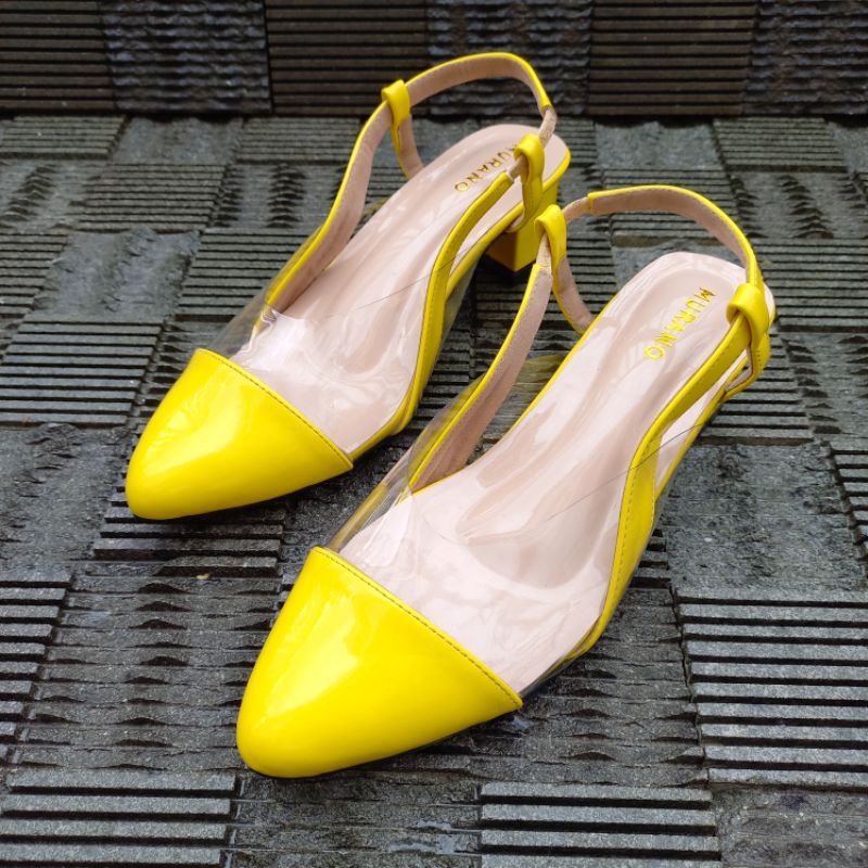 Murano Maudy Yellow Glossy Series Sepatu Big Size Jumbo 41-46