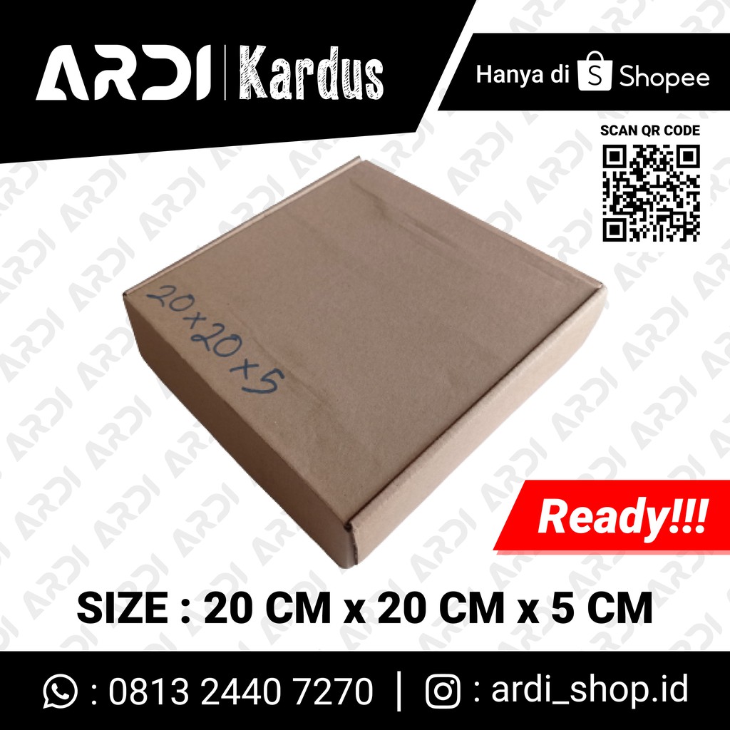 

KARDUS SIZE 20 CM X 20 CM X 5 CM