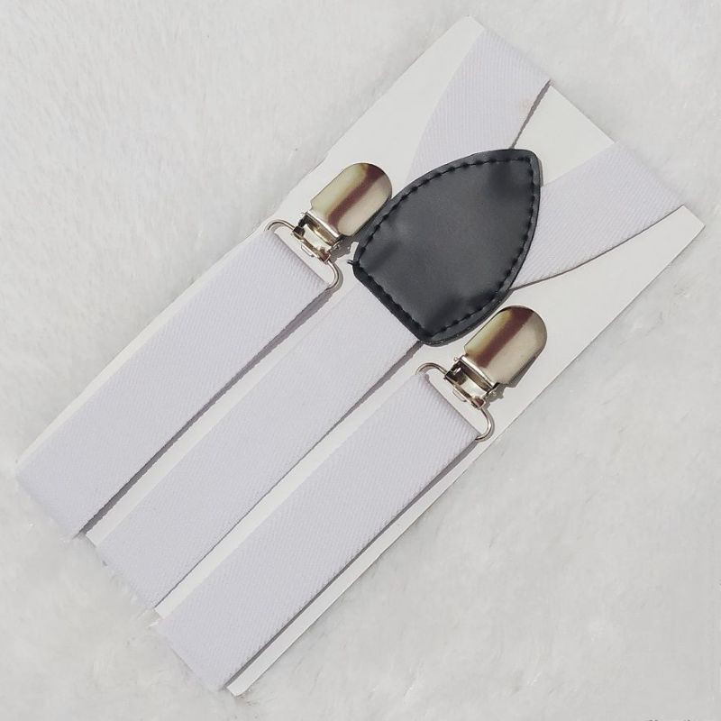 SUSPENDER BRETEL DEWASA PRIA WANITA TALI KODOK MODEL JOJON-Putih