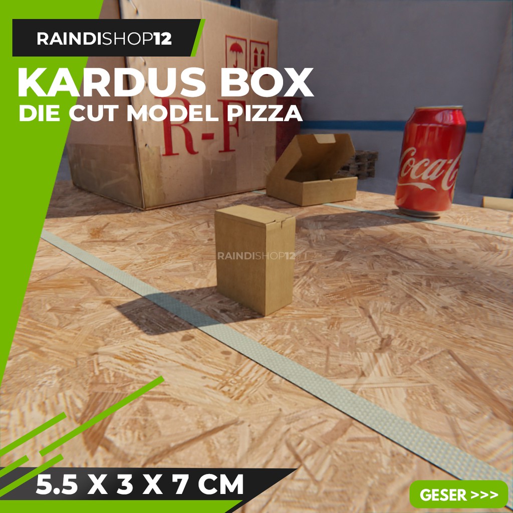 

BOX 5.5 X 3 X 7 CM KARDUS DIE CUT PIZZA KEMASAN PACKAGING KADO