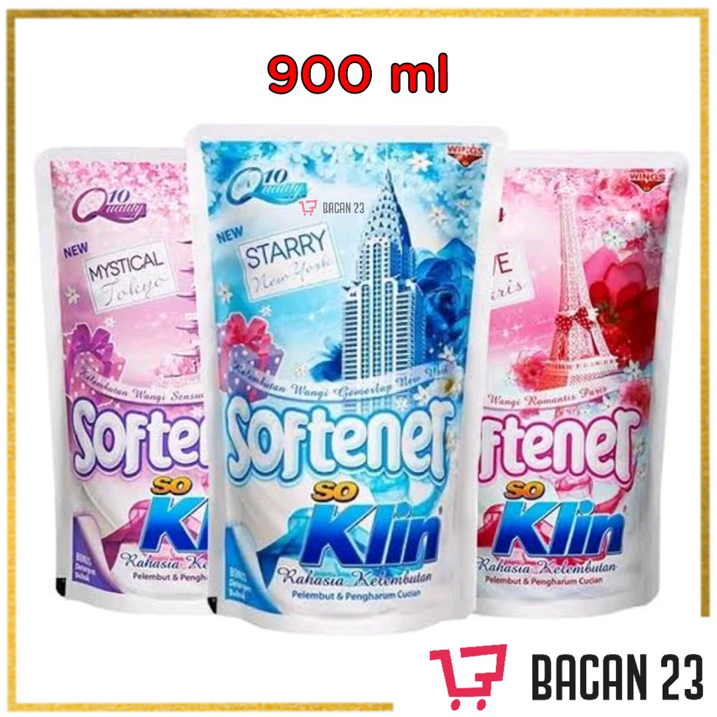 Soklin Softener ( 900 ml ) / Pelembut &amp; Pengahrum Pakaian / Bacan 23