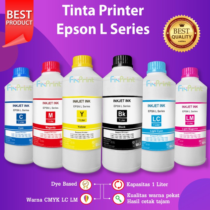 Tinta Epson 1 Liter Pengganti Original 664 673 001 003 005 774 T188 85N Printer L120 L3110 L5190