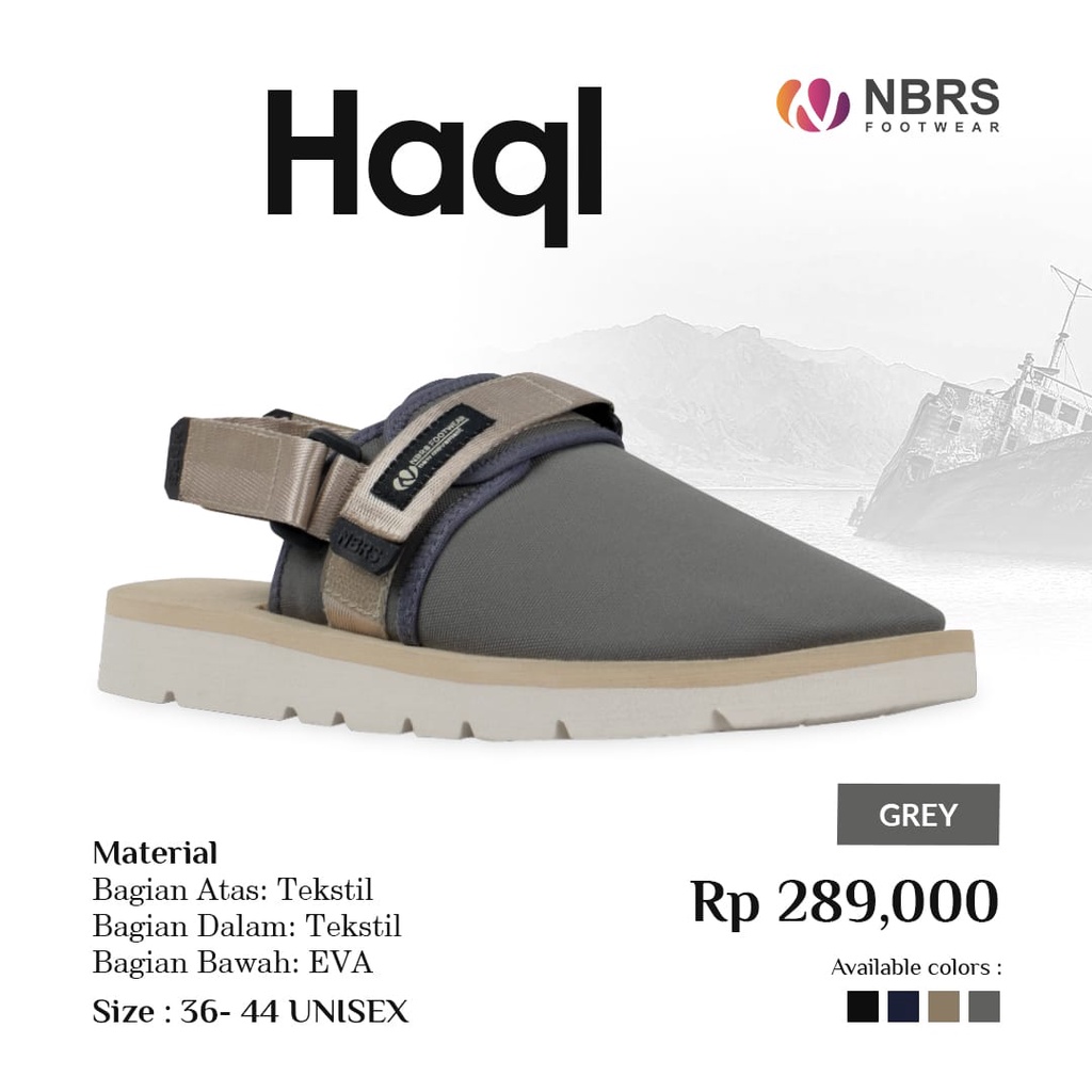 Nibras Footwear HAQL Sepatu Sandal Pria dan Wanita Sendal Simple Kekinian Trendy dan Terbaru