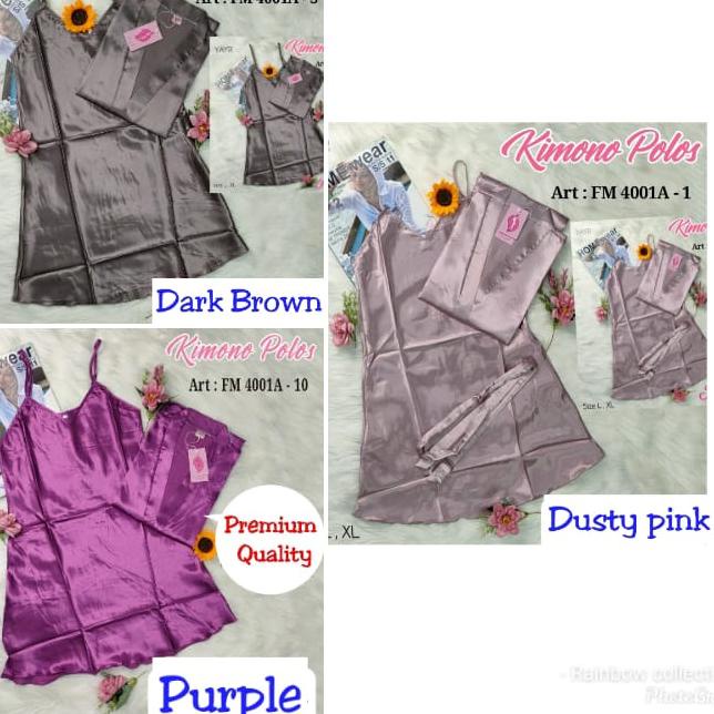 ۞ SET DASTER KIMONO 2IN1 SATIN IMPORT REALPICT / DASTER KIMONO POLOS & MOTIF ✶