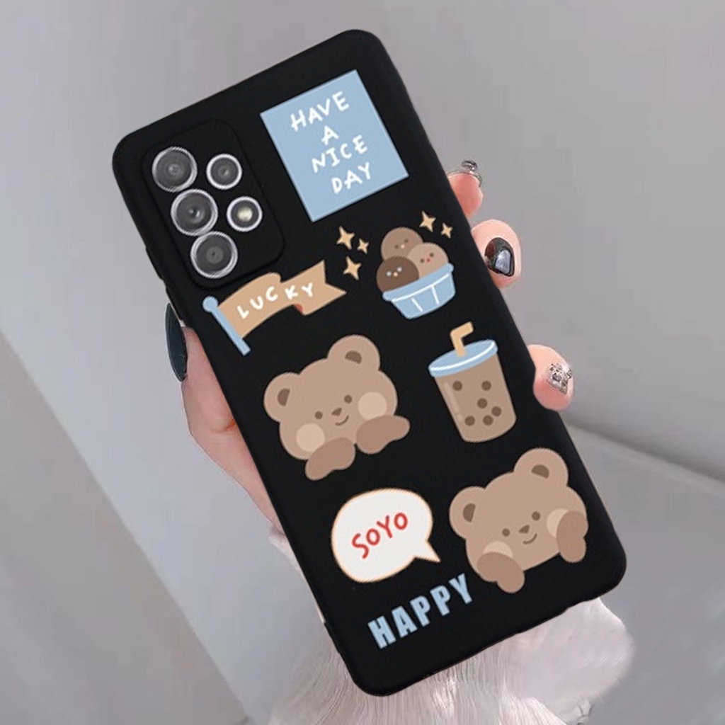 CASE BEAR BOBA FOR REALME 9 PRO 9 PRO PLUS 5 5 PRO 8i C11 C12 C15 C2 C20 C31 C30 C35 NARZO 50a 50A PRIME 50i 2020 2021 20 30A 6 6 PRO 7 7i C21 C21y C25y 8 8 5G