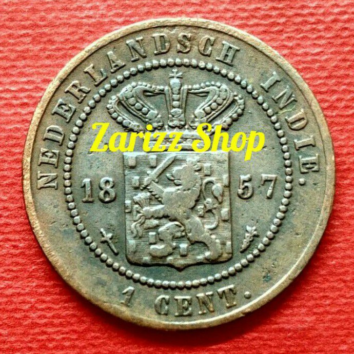 Koin 1 Cent Nederlandsch Indie Tahun 1857 (SC5701)