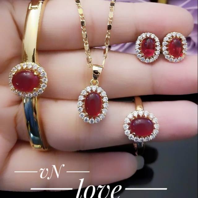Xuping set perhiasan lapis emas 24k 1003a