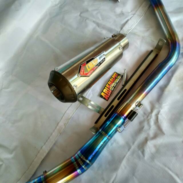 TERLARIS KNALPOT RACING CREAMPIE LEHER PELANGI. VIXION OLD NVL NVAMEGA PRO TIGER GL PRO SATRIA FU CB