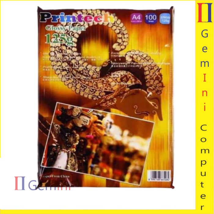 

(DISKON TERMURAH) Photo Paper A4 (Kertas Foto) glossy 125 gr isi 100 lbr merk Printech