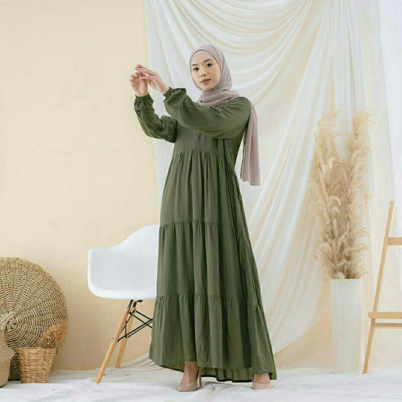 Jesicca Dress-Drssz wanita-Dress polos muslim - Dress muslim simple