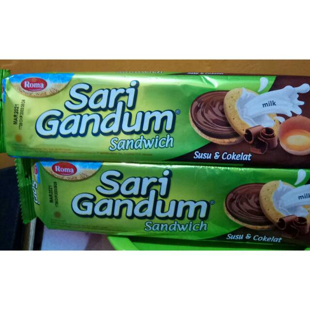 

Roma Sari Gandum Sandwich (susu&coklat) @6x116gr