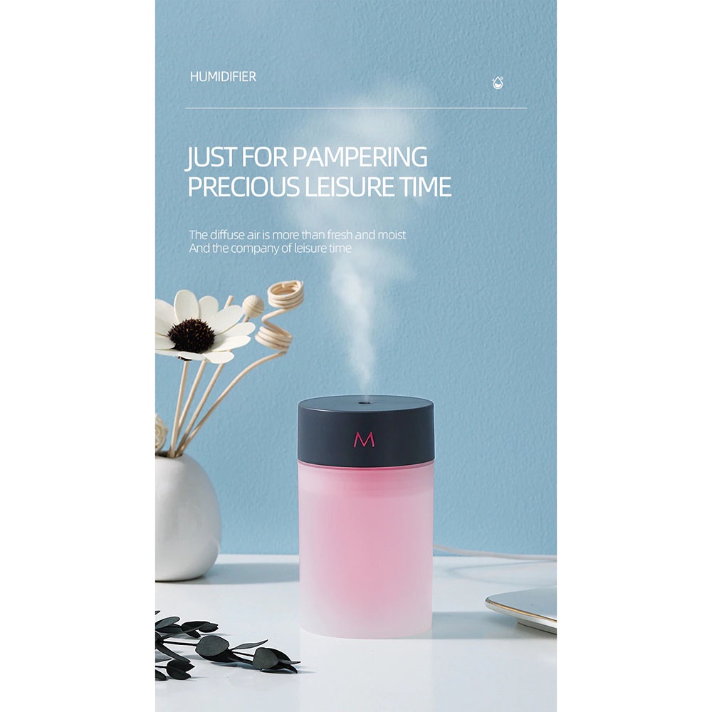 HUMIDIFIER ULTRASONIC AROMATHERAPHY OIL DIFFUSER LED A109 260 ML