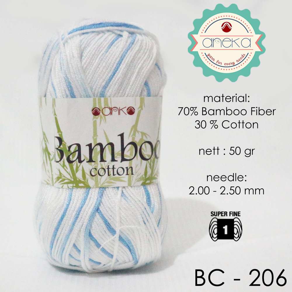 Benang Rajut Katun Bambu / Bamboo Cotton Yarn 3 - 206