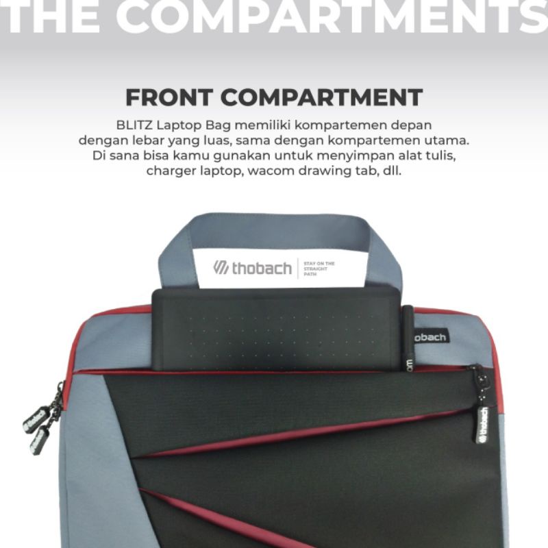 THOBACH-LAPTOP BAG WATERPROOF BLITZ TAS LAPTOP SELEMPANG