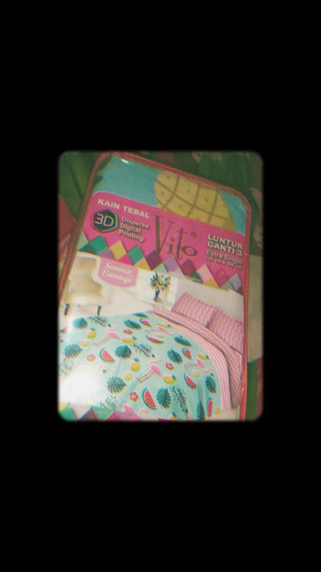 Sprei Vito 2in1 Motif Puzzle Duck Flamingo Pinky Bt21 Love Animal - Sorong 120x200 Single 120 Sp Duo