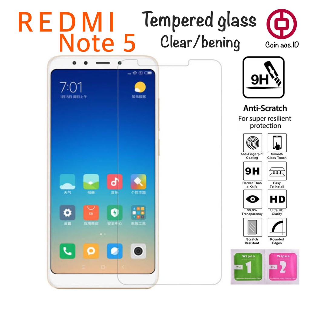 Tempered Glass REDMI NOTE 5 - anti gores kaca redmi note 5