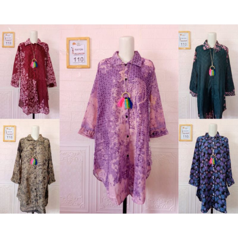 TUNIK KEMEJA MOTIF / TUNIK MOTIF MURAH / GROSIR TUNIK MOTIF