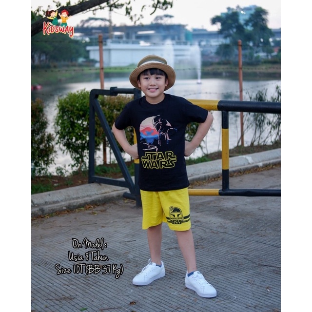 Setelan Kaos Anak Set Superhero Kidsway