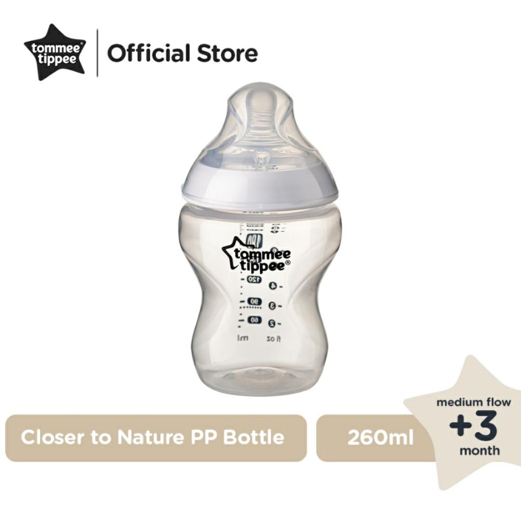 TOMMEE TIPPEE BOTOL PP CLOSE TO NATURE CLEAR / BOTOL SUSU BAYI