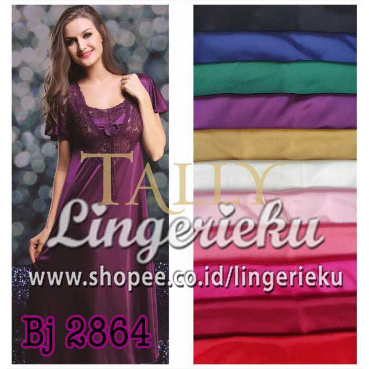 Tally 2864 BT Baju Tidur Wanita Satin Halus Premium Lingerie