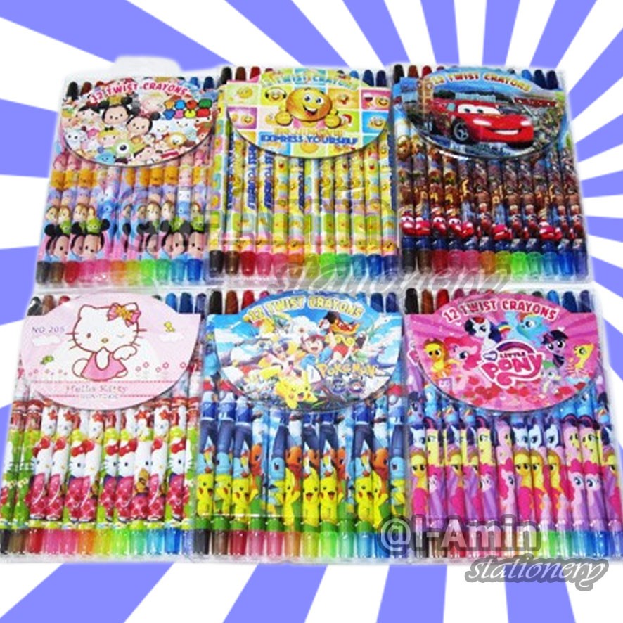 

Krayon Putar Karakter 12 Warna / Twist Crayon Fancy