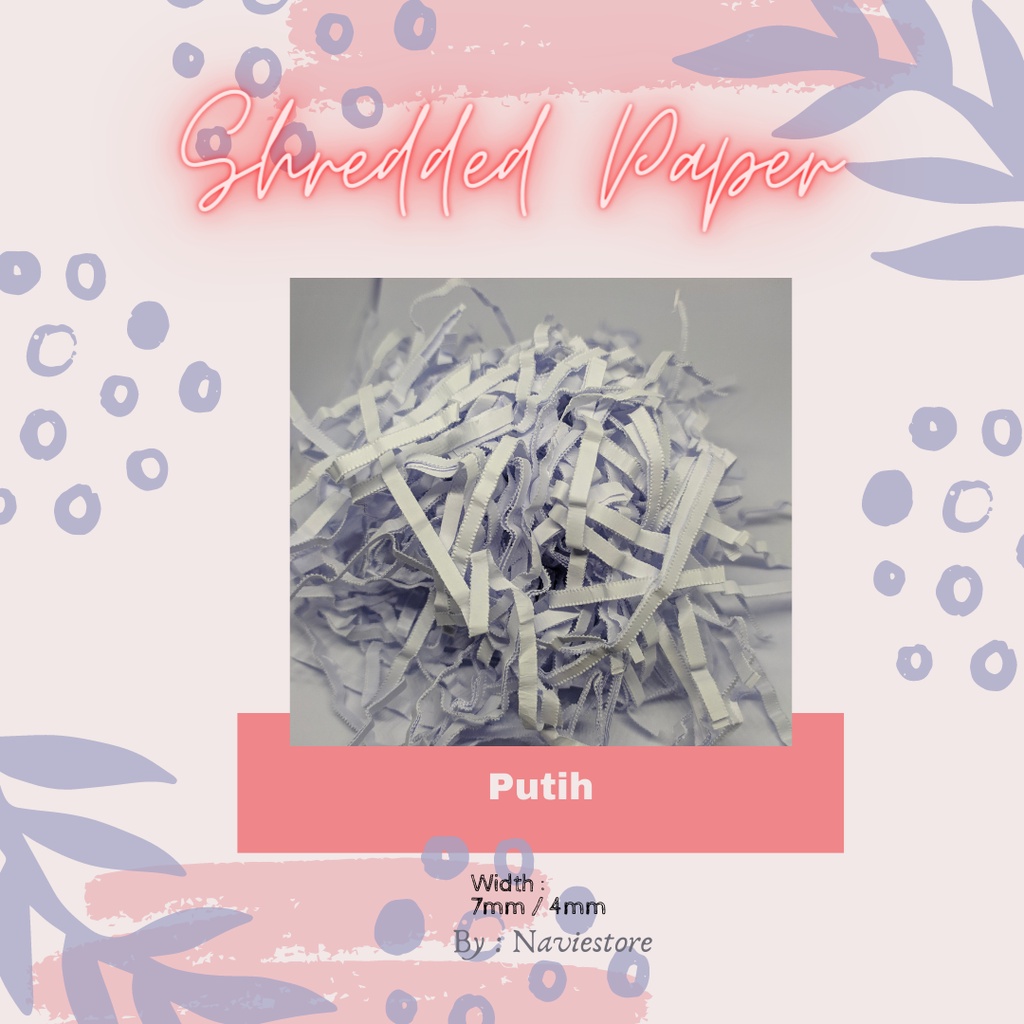Kertas Serut HVS Putih / Shredded Paper / Kertas Cacah / Kertas Suwir Untuk Packing Hampers