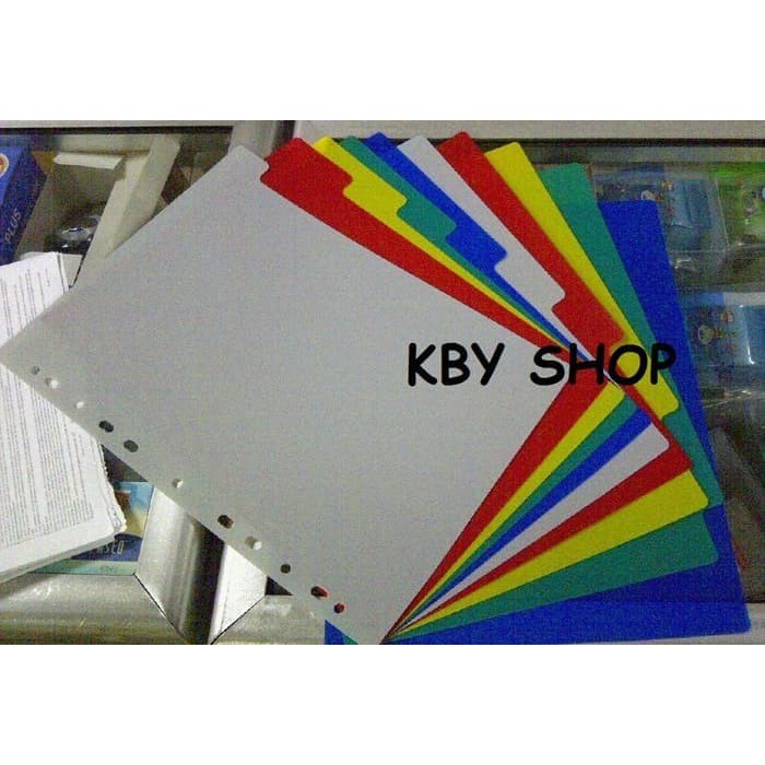 

InJO PEMBATAS DIVIDER KERTAS 10 SEKAT UKURAN A4 / FOLIO BAHAN PLASTIK TEBAL
