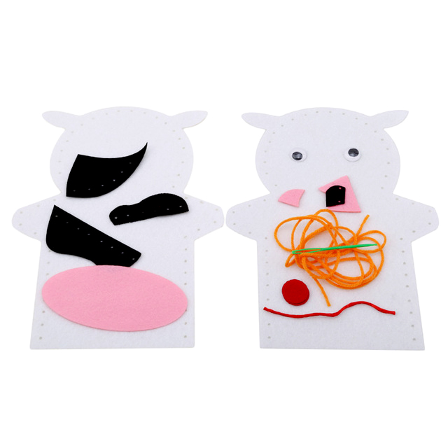 Mainan Boneka Jari Puppet Non Woven Bentuk Binatang Lucu Diy Untuk Edukasi Dini Anak