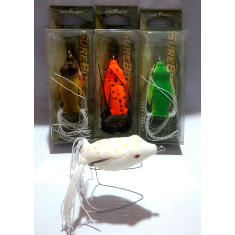 SOFT FROG (SURECATCH) SURE BITE 5,5CM I  SOFT FROG SKIRI I UMPAN CASTING IKAN GABUS DAN TOMAN