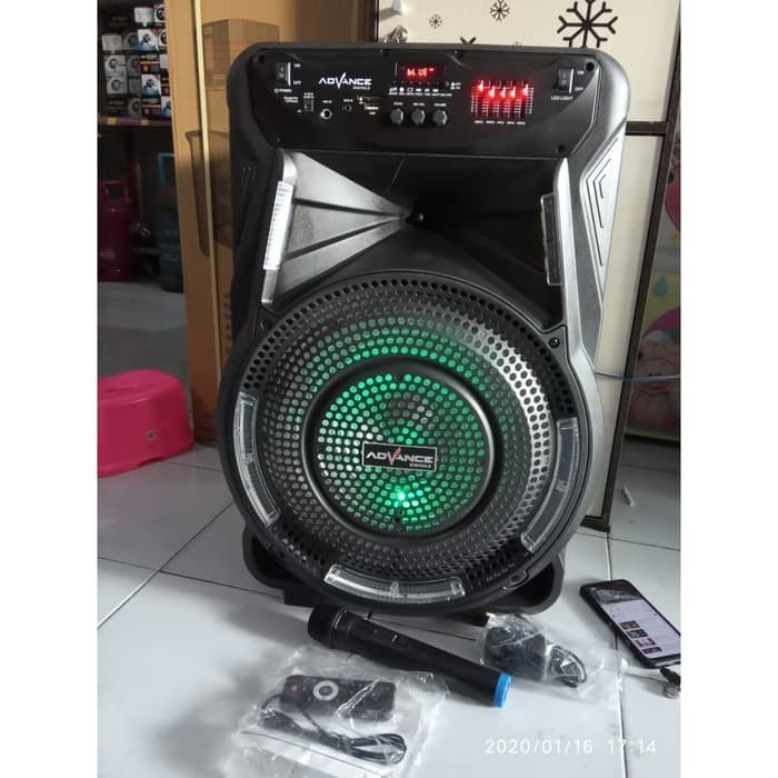 Advance K1502 / K-1502 Speaker Bluetooth Portable 15 Inch FREE Mic [GARNSI 1TAHUN RESMI]