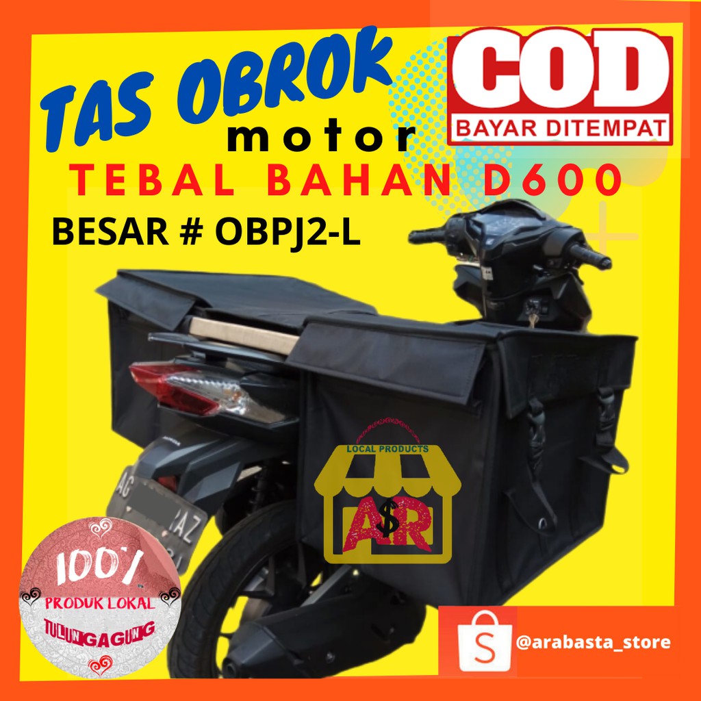 Obrok BESAR Tas Pos Obrok Kurir  Anti Air Tas Motor Tas Rengkek Tas Kargo Bronjong Tombong Krombong