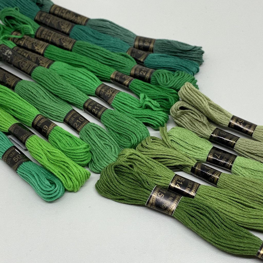 Benang Sulam Rose Hijau