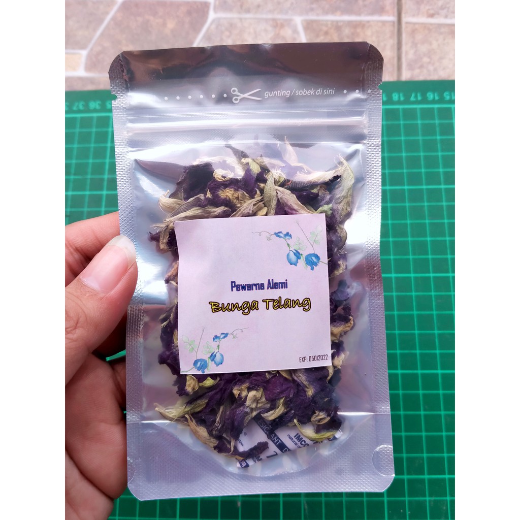 

pewarna alami bunga telang kering PREMIUM tanpa kelopak 5gr teh bunga