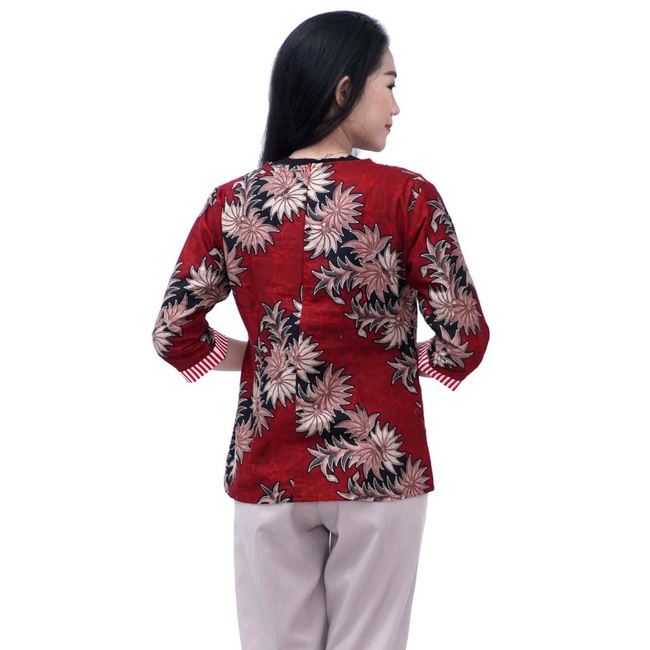 Batik Wanita Blouse Atasan Modern Trendy By Batik Dua Putri Collection