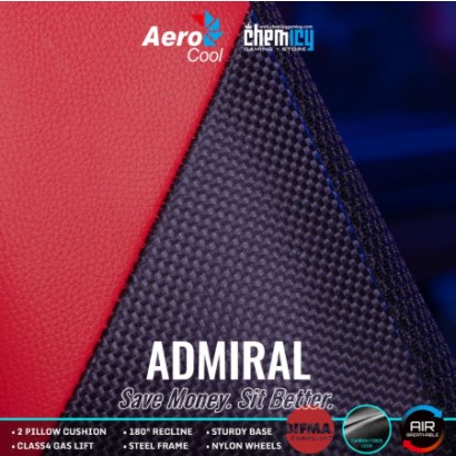 AeroCool Admiral Gaming Chair - CHAMPION RED