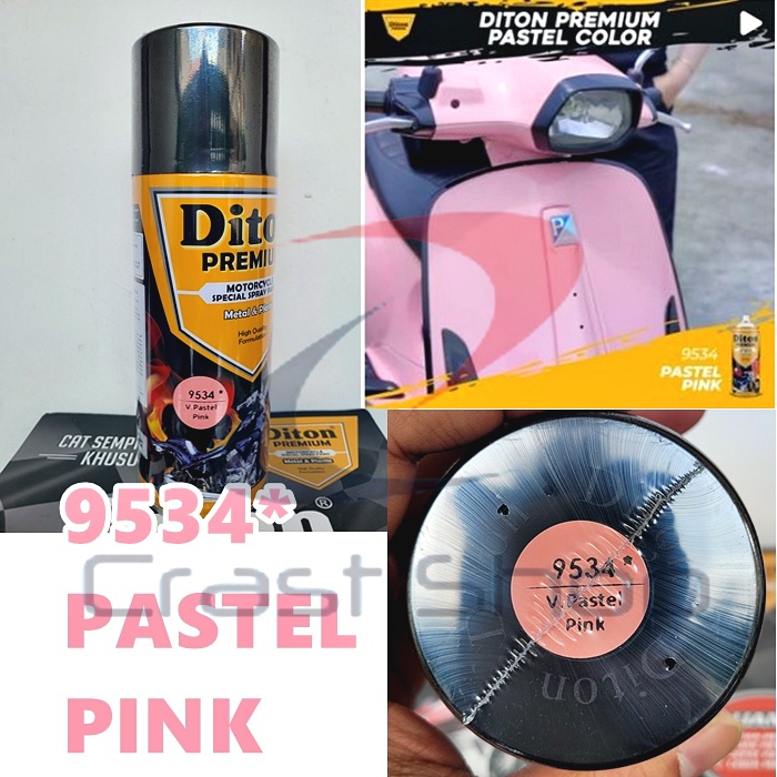 Cat Pilox Diton Premium 9534 Warna Pastel Pink Merah Muda 400cc Pylok Semprot Aerosol Krayon Terbaru
