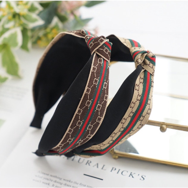 Bando Korea Motif Simpul / Bando Bandana Wanita Motif Batik Lyon