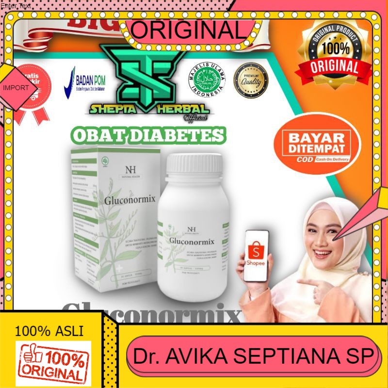 

100% ASLI GLUCONORMIC - GLUCONORMIX Obat Diabetes Original Resmi