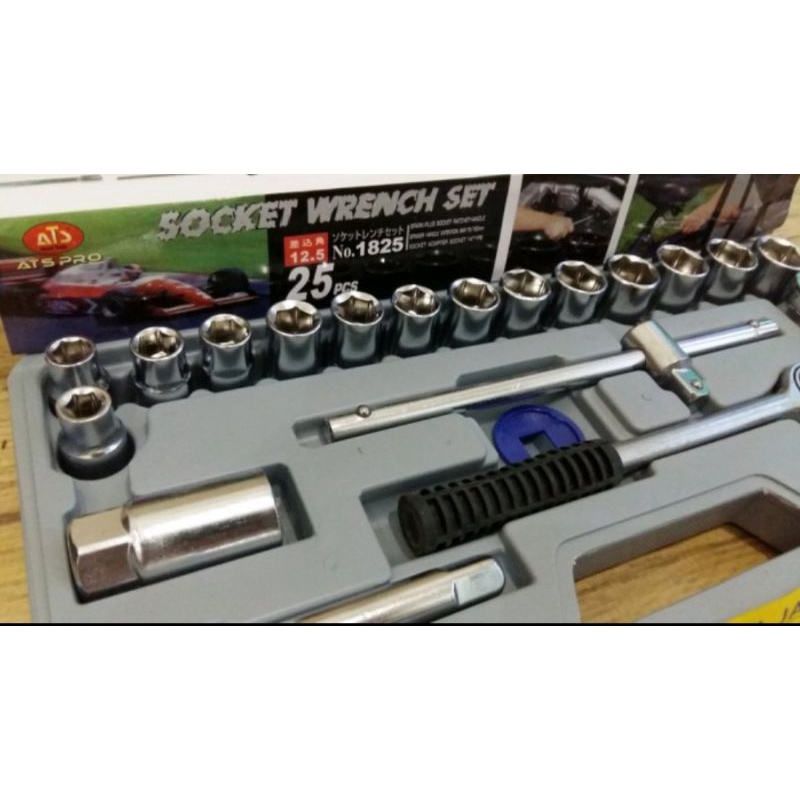 Kunci sock set Ats pro 25pc / socket wrench set Ats pro 25pc