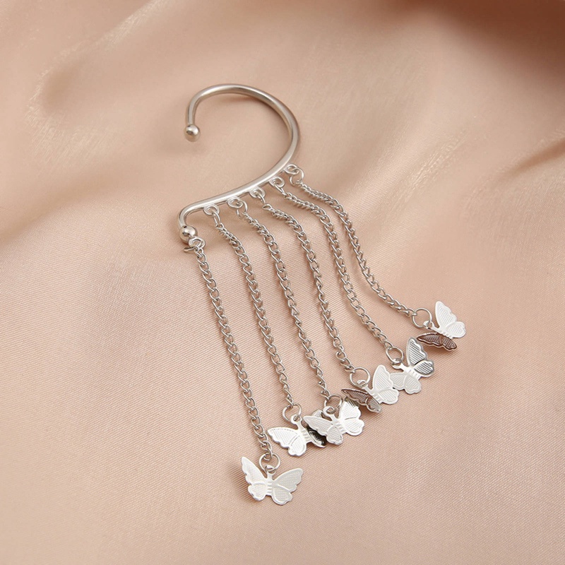 Anting Gantung Panjang Model Rumbai Aksen Berlian Imitasi Gaya Korea Untuk Wanita
