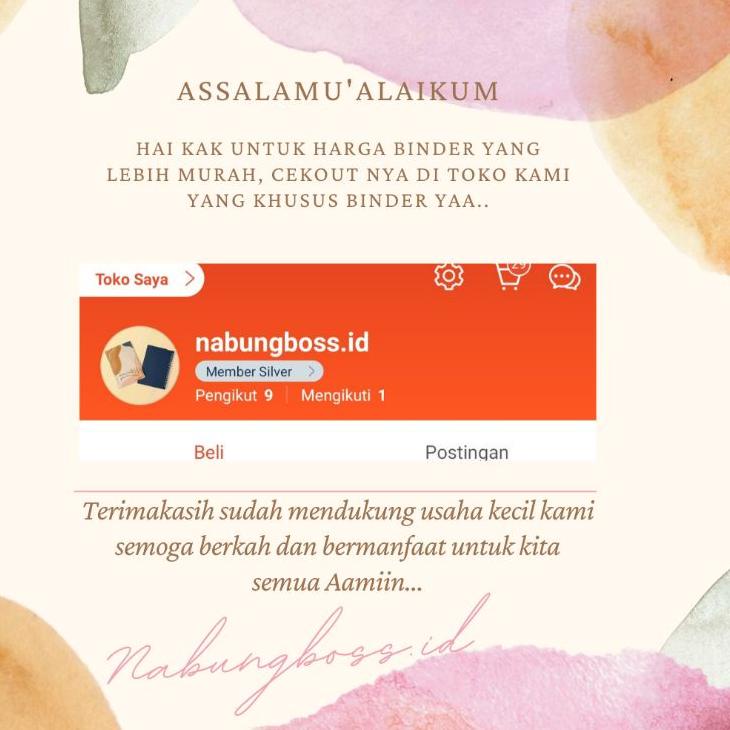 Keluaran Terbaru.. (PAKET HEMAT 1) A6 Binder Nabung / Binder Keuangan / Cover Binder / Binder Sinkin