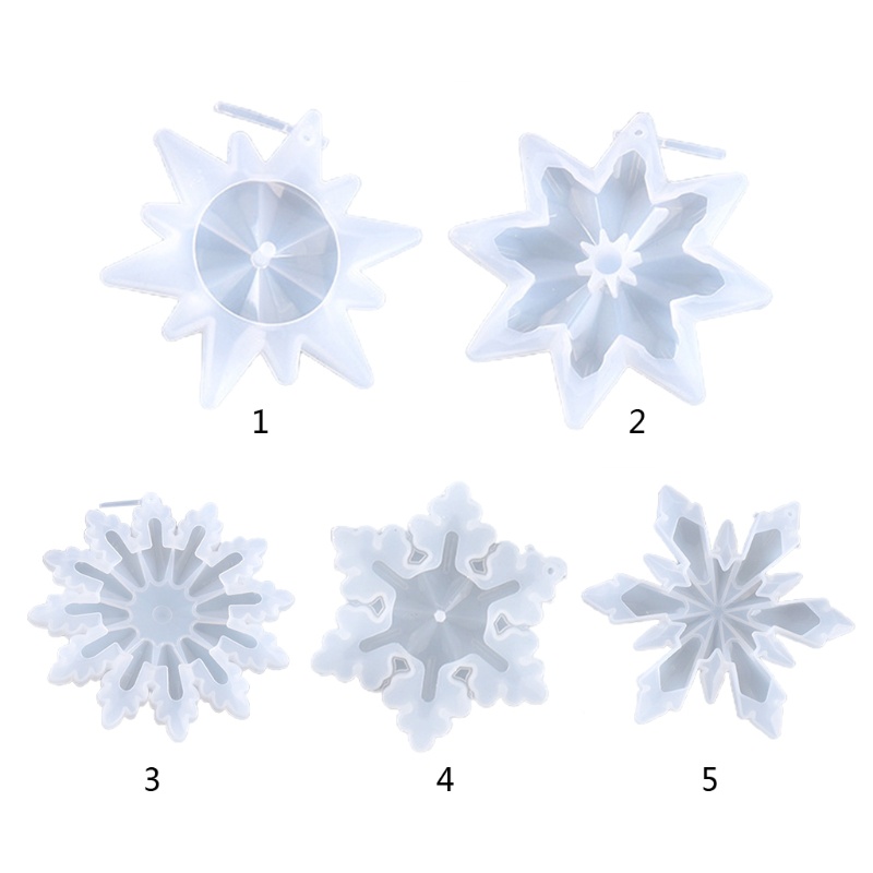 SIY  Crystal Epoxy Resin Mold Christmas Ornaments Snowflake Pendant Casting Silicone Mould DIY Crafts Jewelry Making Tools