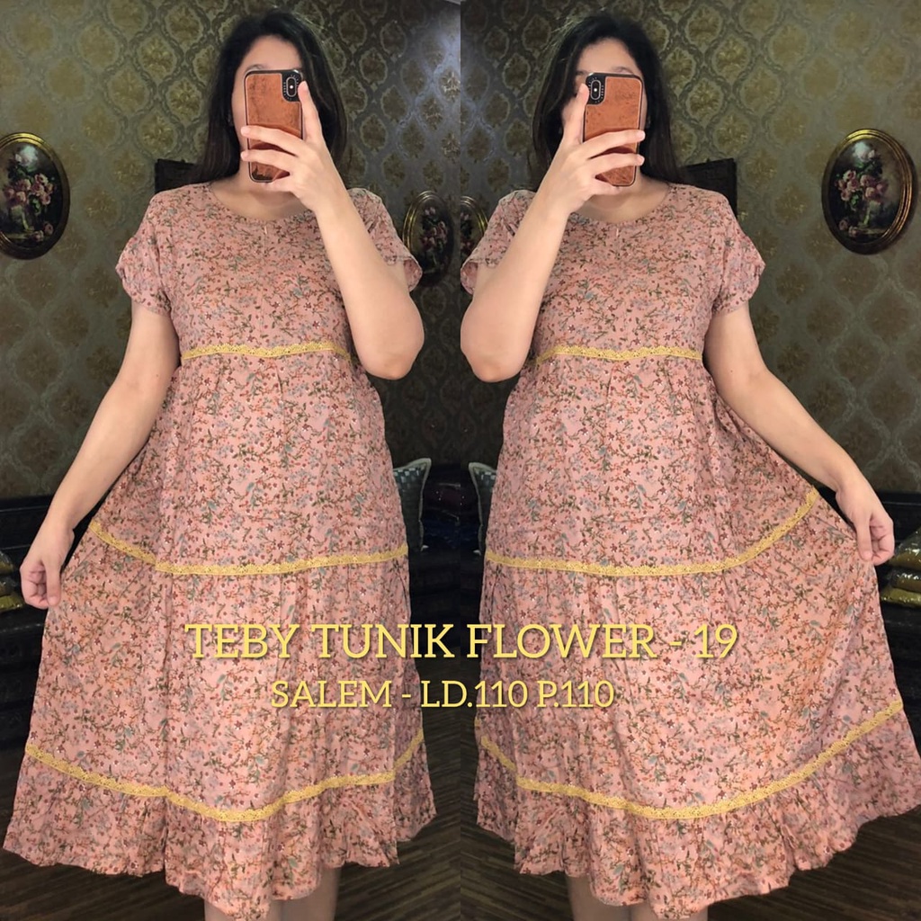 Daster Arab Teby Tunik Flower by Teby Original