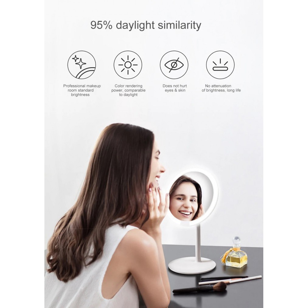 XIAOMI XY Portable LED Touch Dimmable Make Up Mirror - XYMR01