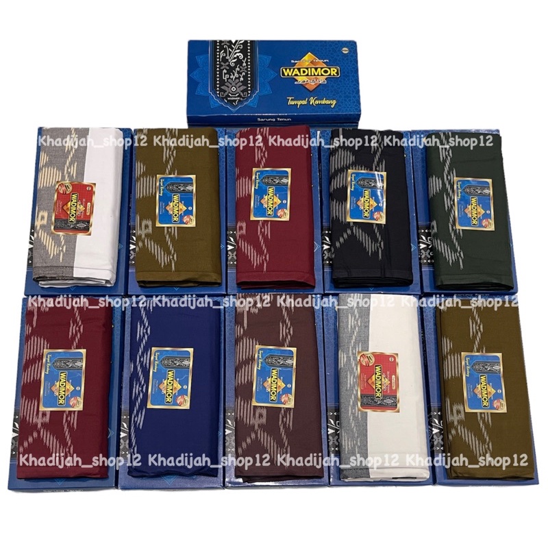 Sarung Tenun Wadimor Polos Warna Tumpal Kembang | Sarung Wadimor | Sarung Kembaran Oleh Oleh Haji | 
