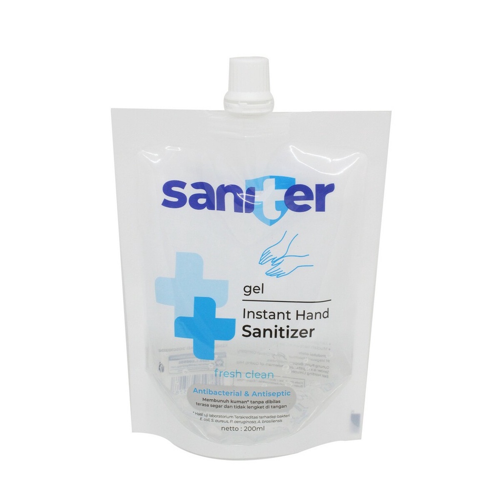 Saniter Hand Sanitizer Gel Pouch 200ml barcode 8992745475187