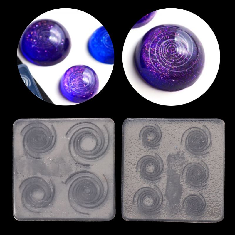 Siy Cetakan Resin Epoxy Uv Bentuk Spiral Motif Langit Berbintang Bahan Silikon Untuk Membuat Perhiasan