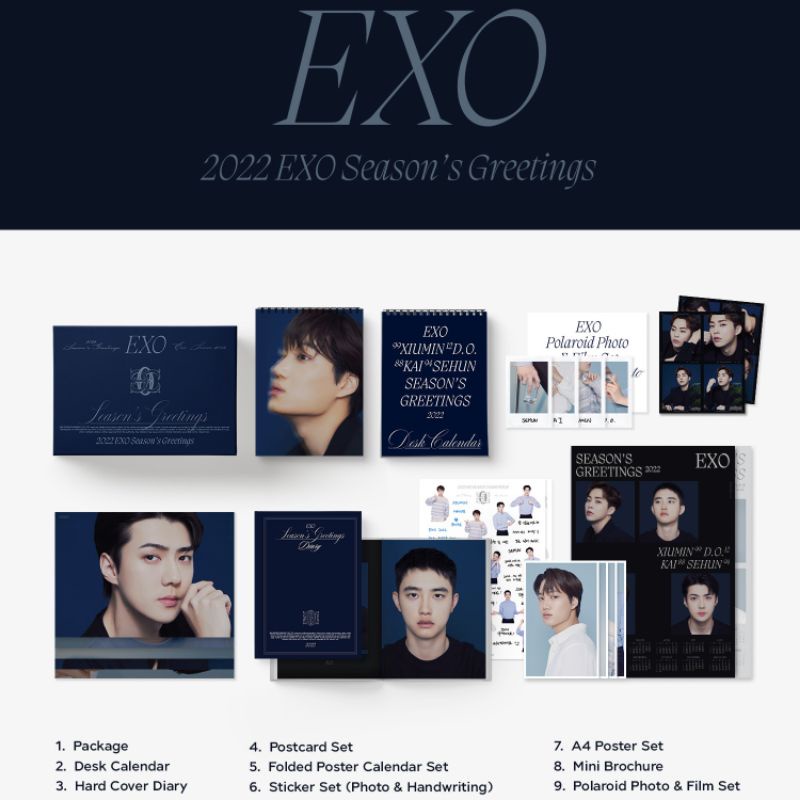 [PO] SHARING SEASON GREETING EXO 2022 SG SEASONS GREETINGS KAI D.O KYUNGSOO XIUMIN SEHUN WEB BENEFIT