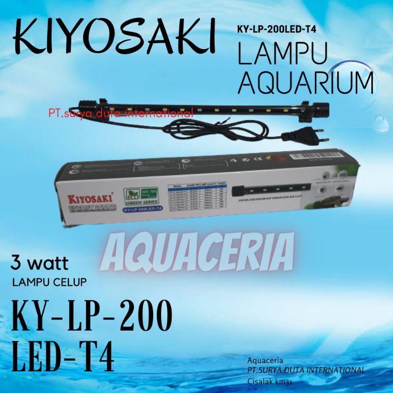 Lampu Celup Aquarium 20 cm KIYOSAKI LP 200LED-T4 Lampu Aquarium Aquascape 20cm