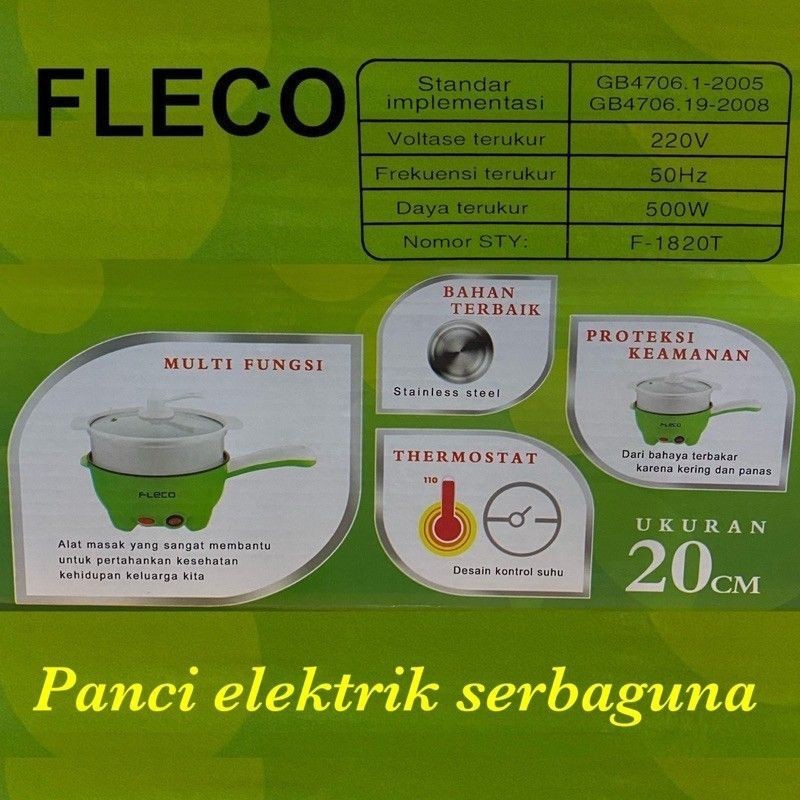 Promo Terbaru !!! Panci Listrik multifungsi / Fry Pan Elektrik F-1820T Tidak Lengket Saat Digunakan Berbahan Terbaik